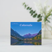 Maroon Bells Colorado Postkarte (Stehend Vorderseite)