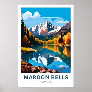 Maroon Bells Colorado Reisen Print Poster