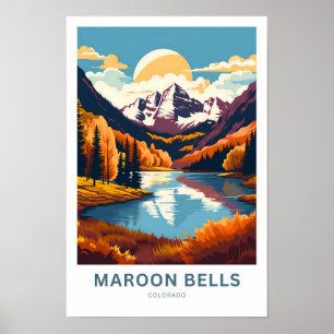 Maroon Bells Colorado Reisen Print Poster