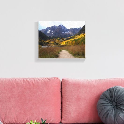 Maroon Bells Colorado Souvenir Leinwanddruck (Insitu (Wohnzimmer))