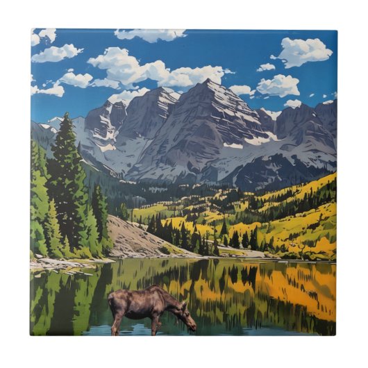 Maroon Bells Fliese (Vorderseite)