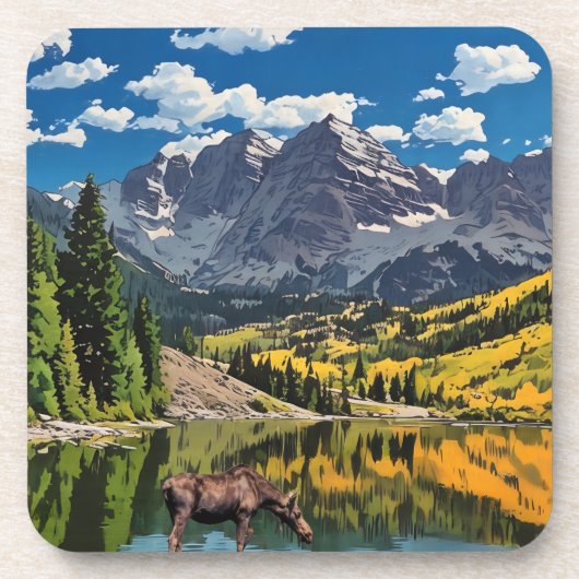 Maroon Bells Getränkeuntersetzer (Vorderseite)