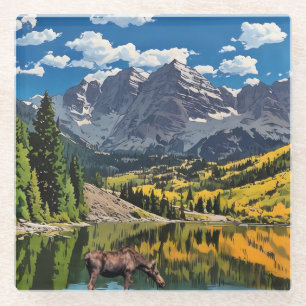 Maroon Bells Glasuntersetzer