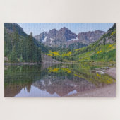 Maroon Bells, Herbstreflektion, Colorado Puzzle (Horizontal)