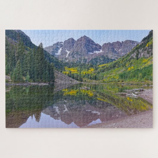 Maroon Bells, Herbstreflektion, Colorado Puzzle (Horizontal)