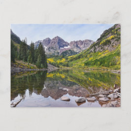 Maroon Bells im Herbst, Colorado Postkarte