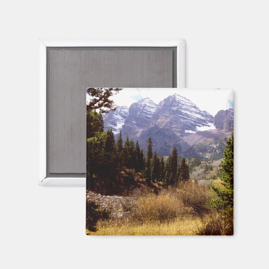 Maroon Bells im Herbst Magnet (Vorderseite/Rückseite)