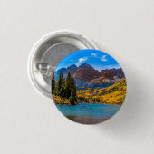 Maroon Bells in Aspen, Colorado Button (Vorne & Hinten)