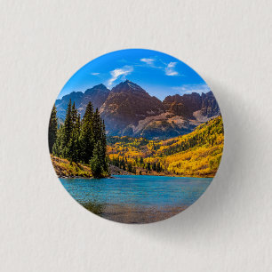 Maroon Bells in Aspen, Colorado Button