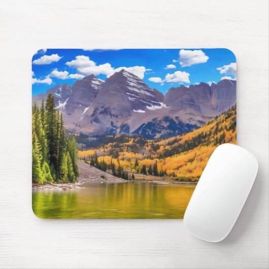 Maroon Bells in Aspen, Colorado Mousepad (Mit Mouse)