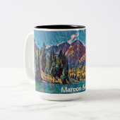 Maroon Bells in Aspen, Colorado Zweifarbige Tasse (Vorderseite Links)