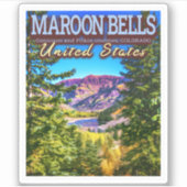 MAROON BELLS - MAROON SEE - COLORADO US AUFKLEBER (Vorderseite)
