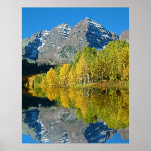 Maroon Bells mit Aspens Poster (Vorne)