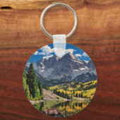 Maroon Bells mit Elch Schlüsselanhänger (Vorderseite)