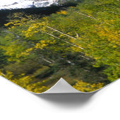 Maroon Bells mit Herbstaspenwald. Poster (Ecke)