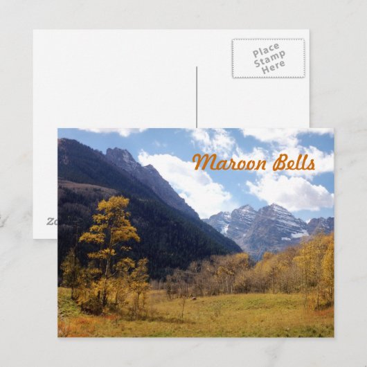 Maroon Bells Postkarte (Vorne/Hinten)