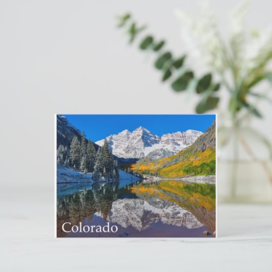 Maroon Bells Postkarte (Stehend Vorderseite)