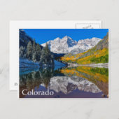 Maroon Bells Postkarte (Vorne/Hinten)