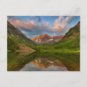 Maroon Bells Reflektieren in Calm Maroon Postkarte