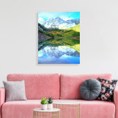 Maroon Bells reflektieren Maroon Lake Leinwanddruck (Insitu (Wohnzimmer))