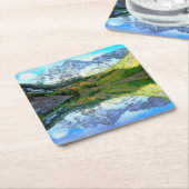 Maroon Bells reflektiert Maroon Lake Rechteckiger Pappuntersetzer (angewinkelt)