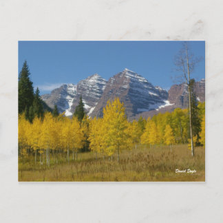 Maroon Bells Series #4, Herbstreflektion. Postkarte