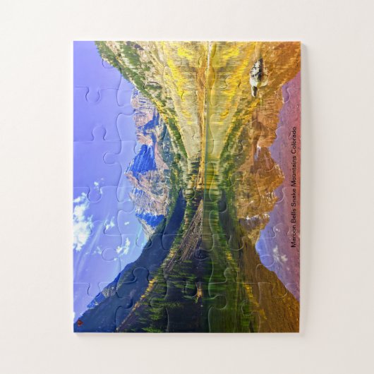 Maroon Bells Snake Mountains Colorado Puzzle (Vertikal)