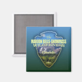 Maroon Bells-Snowmesse (Pfeilspitzen) Magnet (Vorderseite/Rückseite)