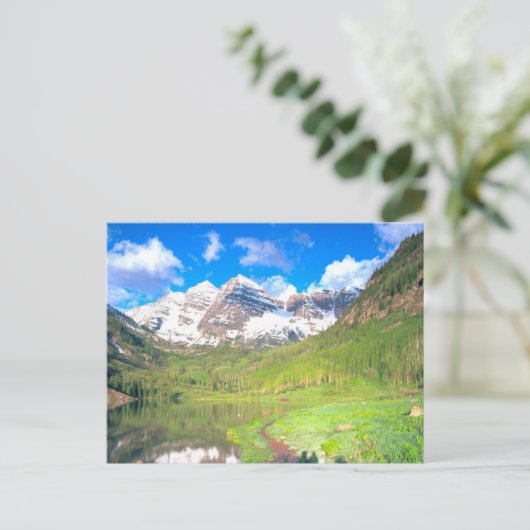 Maroon Bells Summer Meadow Postkarte (Stehend Vorderseite)