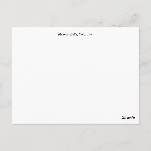 Maroon Bells Summer Meadow Postkarte (Rückseite)