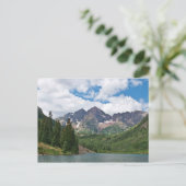 Maroon Bells und Maroon Lake Postkarte (Stehend Vorderseite)