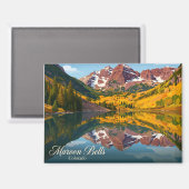 Maroon Bells USA Magnet (Vorderseite/Rückseite)