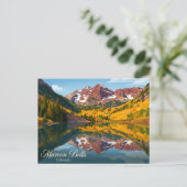 Maroon Bells USA Postkarte (Stehend Vorderseite)