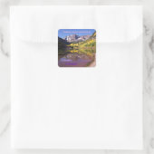 Maroon Bells Vintag Style Quadratischer Aufkleber (Tasche)