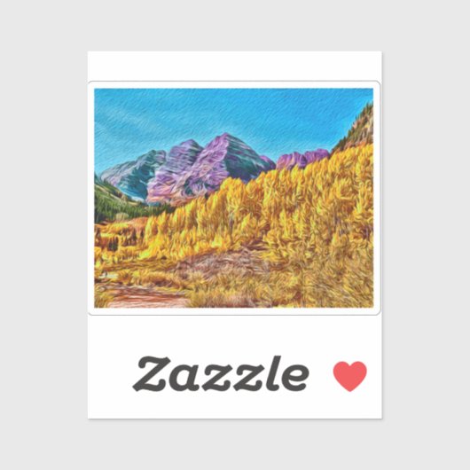 Maroon Bells Vinyl Sticker (Blatt)