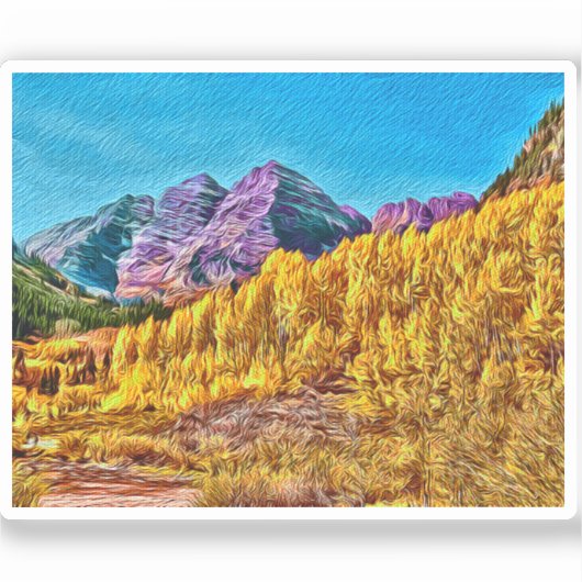 Maroon Bells Vinyl Sticker (Vorderseite)