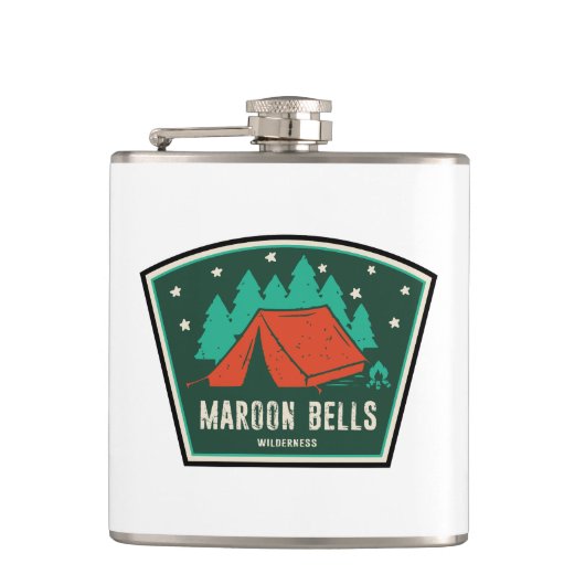 Maroon Bells Wilderness Camping Flachmann (Vorderseite)