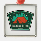 Maroon Bells Wilderness Camping Ornament Aus Metall (Vorne)