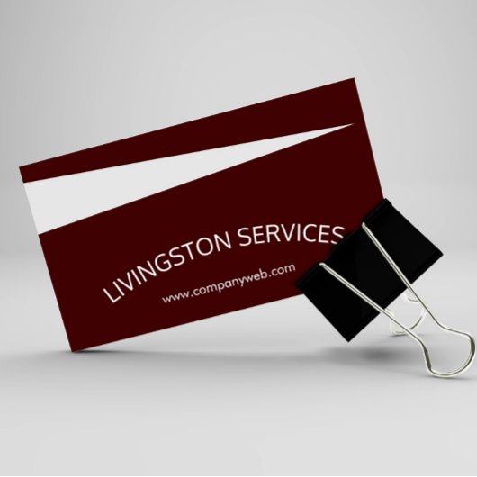 Maroon Beruflich Curved & Simple Modern Visitenkarte