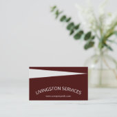 Maroon Beruflich Curved & Simple Modern Visitenkarte (Stehend Vorderseite)