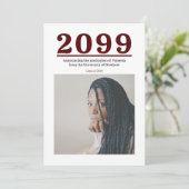 Maroon Big Numbers Zwei-Foto-Abschluss (Stehend Vorderseite)