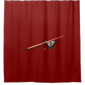 Maroon Billiard Table Duschvorhang (Vorderseite)
