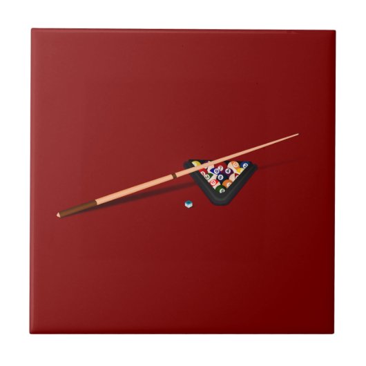 Maroon Billiard Table Fliese (Vorderseite)