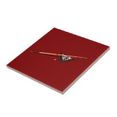 Maroon Billiard Table Fliese (Seite)