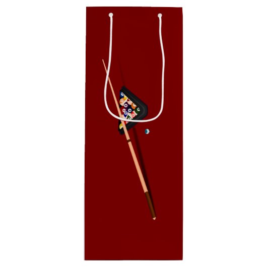 Maroon Billiard Table Geschenktüte Für Weinflaschen (Vorderseite)