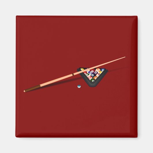 Maroon Billiard-Verordnung Magnet (Vorne)