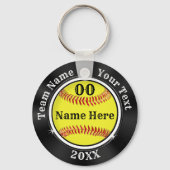 Maroon, Black and Gray Inexpensive Softball Schlüsselanhänger (Vorderseite)