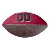 MAROON BLACK AND WEISS Custom Football (Gedreht 270)