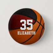 Maroon Black Basketball Club Farben Button (Vorderseite)