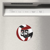 Maroon Black Volleyball Team Farben Geschenke Magnet (In Situ (Geschirrspüler))
